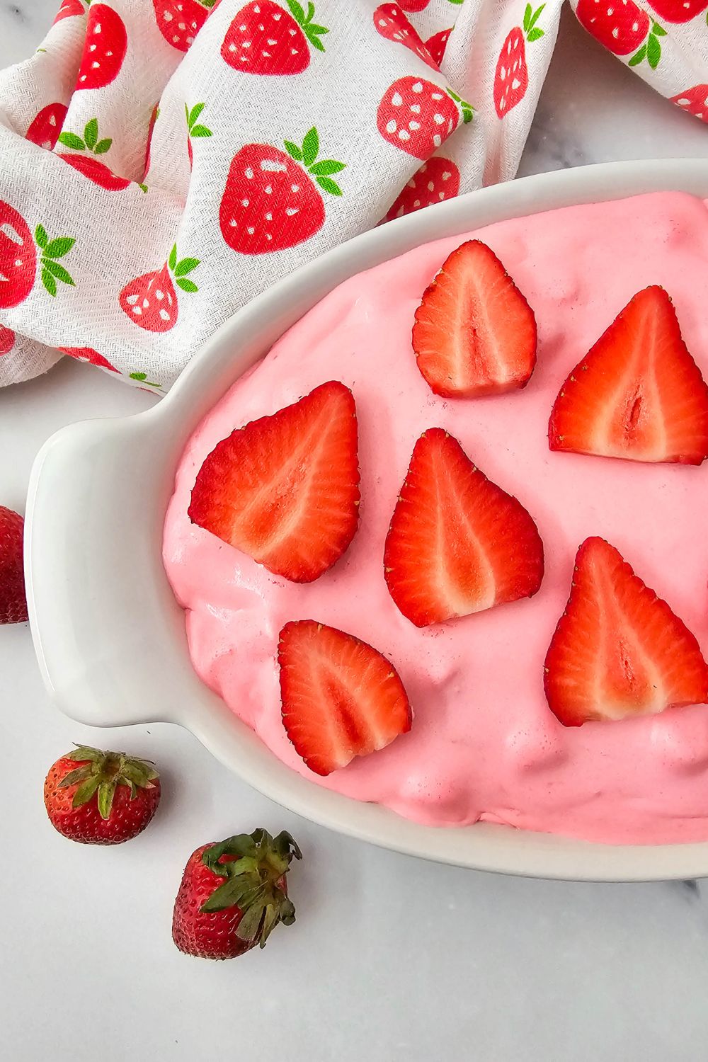 Pink Strawberry Fluff Salad - An Old Fashioned Favorite