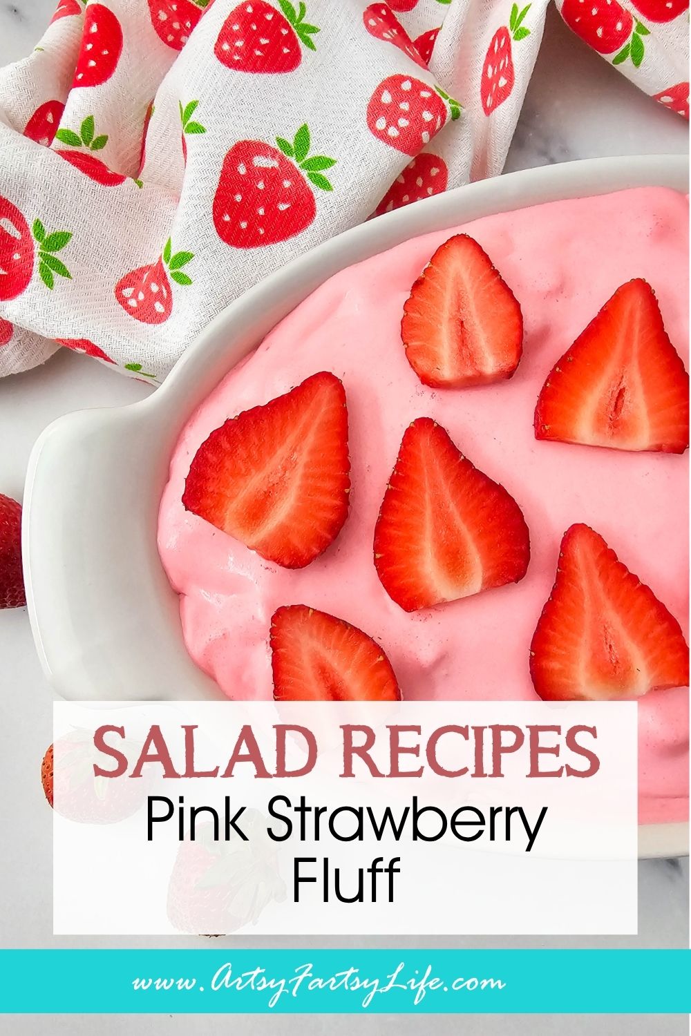 Pink Strawberry Fluff Salad - An Old Fashioned Favorite