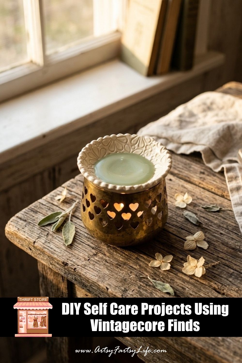 DIY Self Care Projects Using Vintagecore Finds: Thrift Store Treasures for a Cozy Self-Care Sanctuary