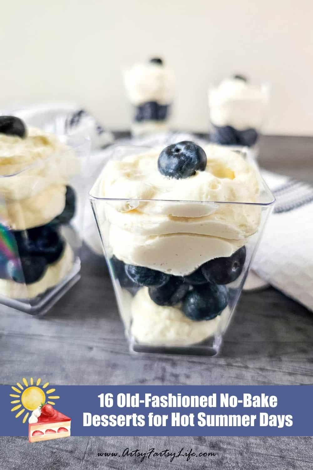 Blueberry Cheesecake Parfait Cups – Easy No Bake Party Dessert 