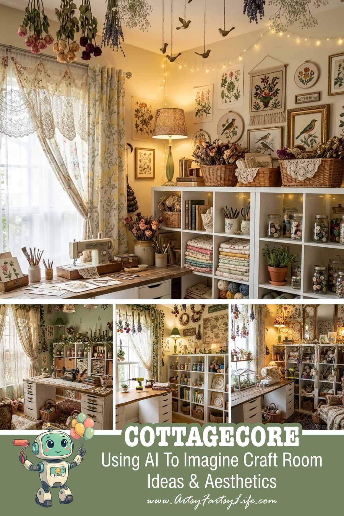 Cottagecore - Using AI To Imaging Craft Room Ideas & Aesthetics