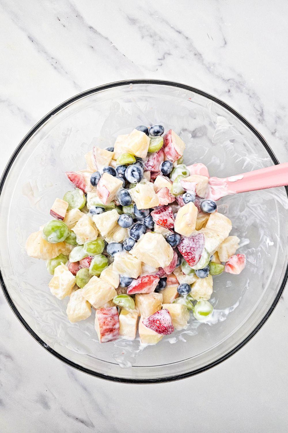 Old-Fashioned Creamy Fruit Salad Made a Little Lighter