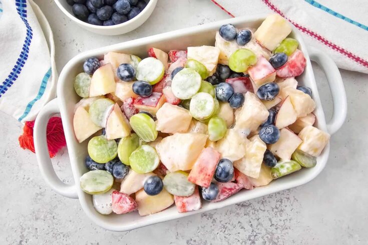 Old-Fashioned Creamy Fruit Salad Made a Little Lighter