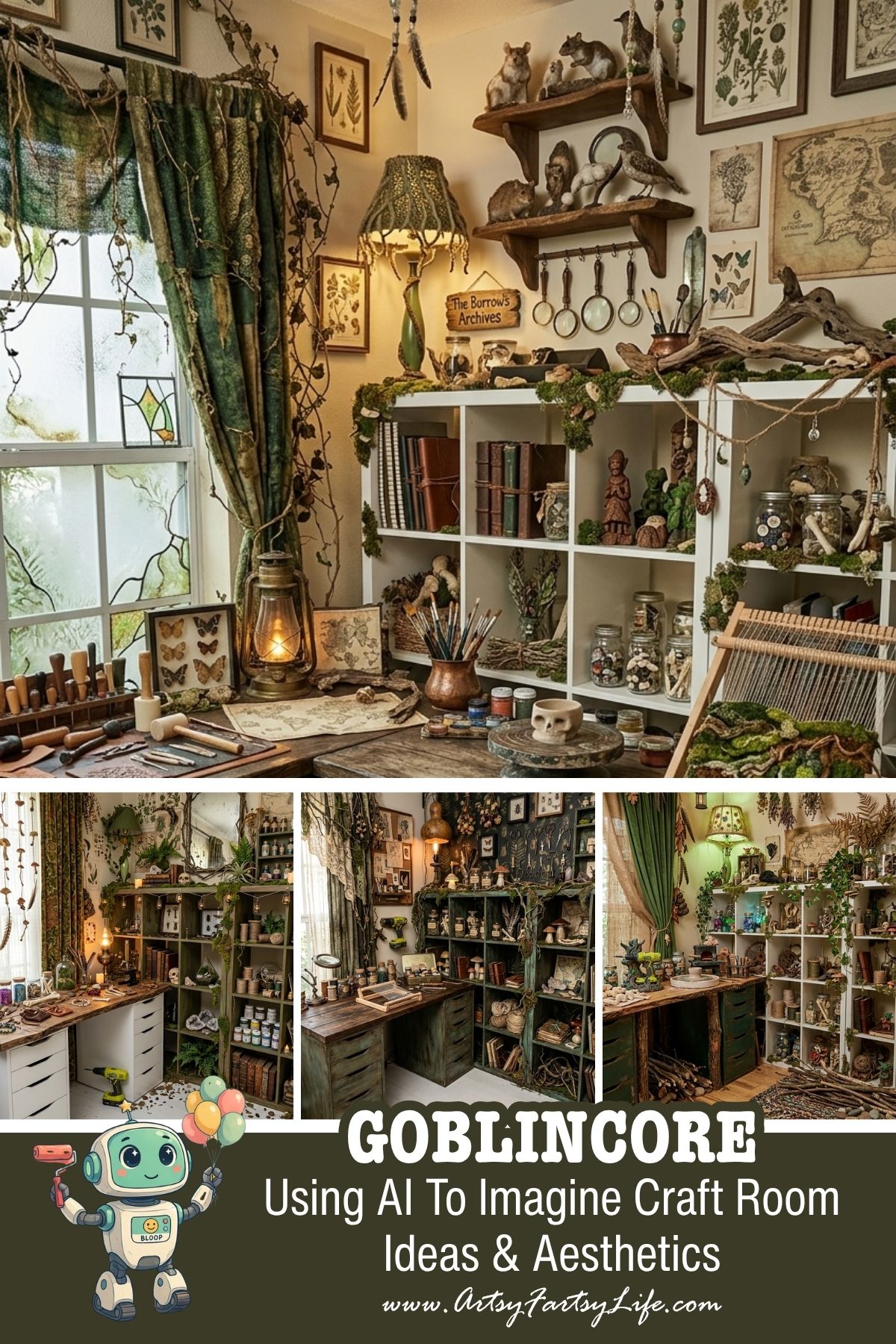 Goblincore - Using AI To Imaging Craft Room Ideas & Aesthetics