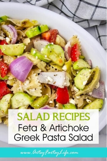 Fresh, Bright, and So Easy Feta and Artichoke Greek Pasta Salad