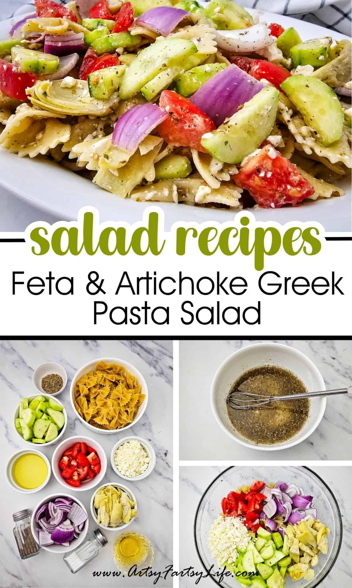 Fresh, Bright, and So Easy Feta and Artichoke Greek Pasta Salad
