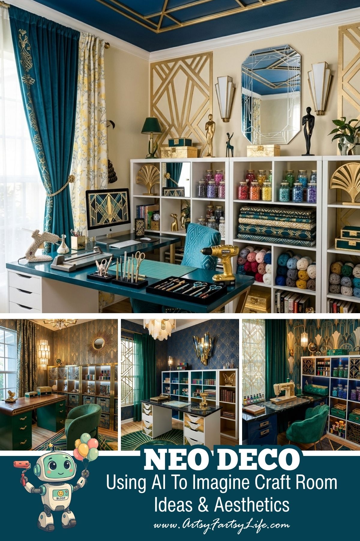 Neo Deco - Using AI To Imaging Craft Room Ideas & Aesthetics