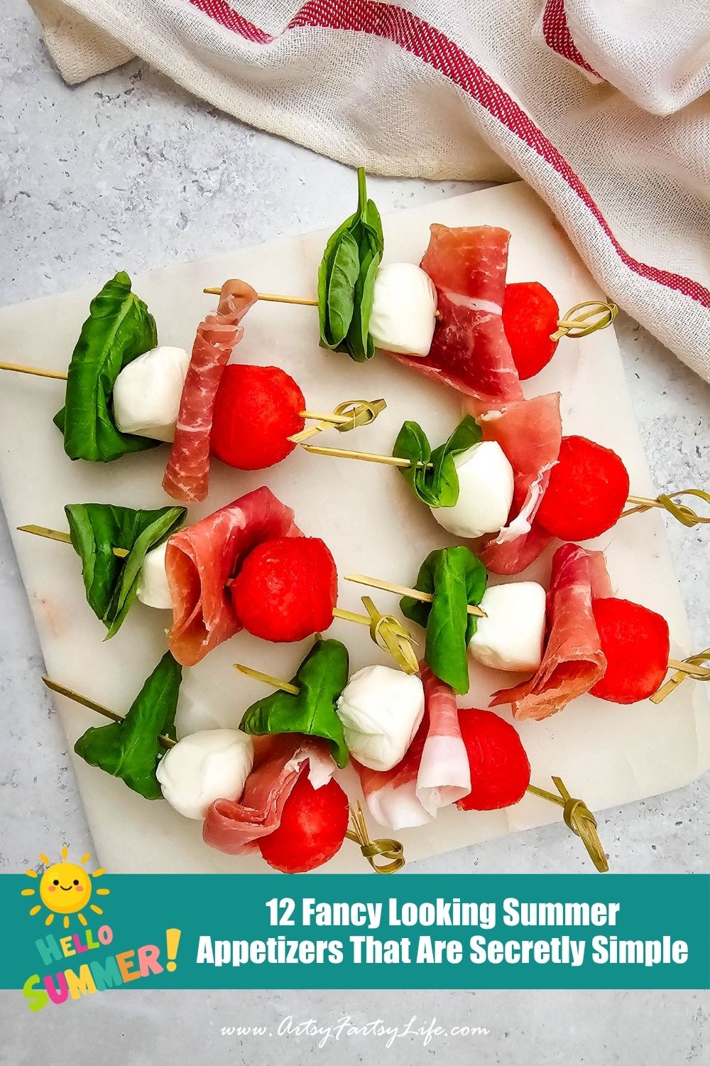 Watermelon Prosciutto Skewers - 12 Fancy Summer Appetizers That Are Secretly So Simple
