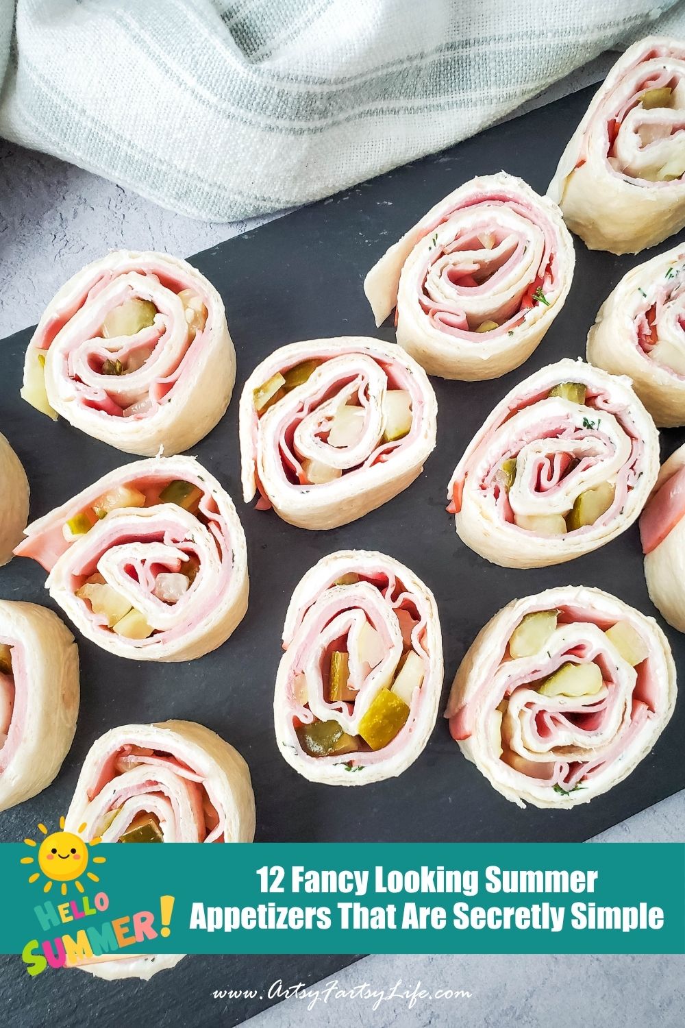 Ham and Pickle Pinwheel Appetizers - 12 Fancy Summer Appetizers That Are Secretly So Simple