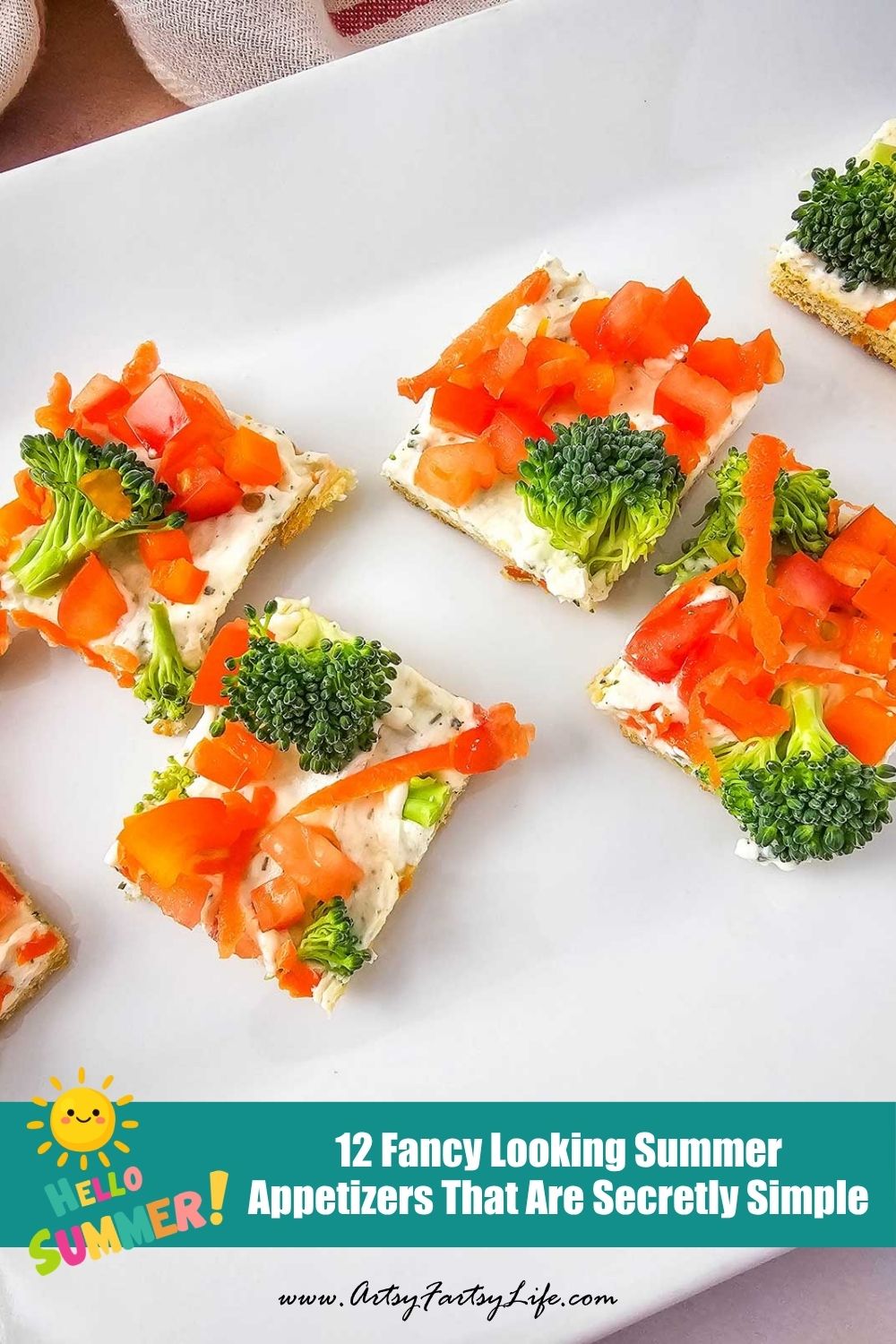 Veggie Pizza with Cream Cheese and Ranch - 12 Fancy Summer Appetizers That Are Secretly So Simple