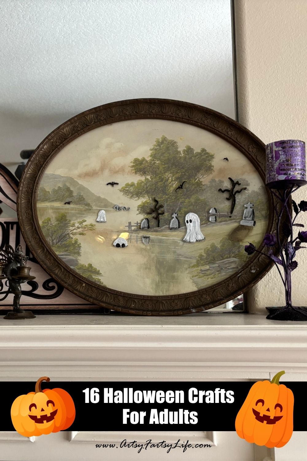 Old Art Gets a Spooky Second Life - Halloween Adult Crafts DIY