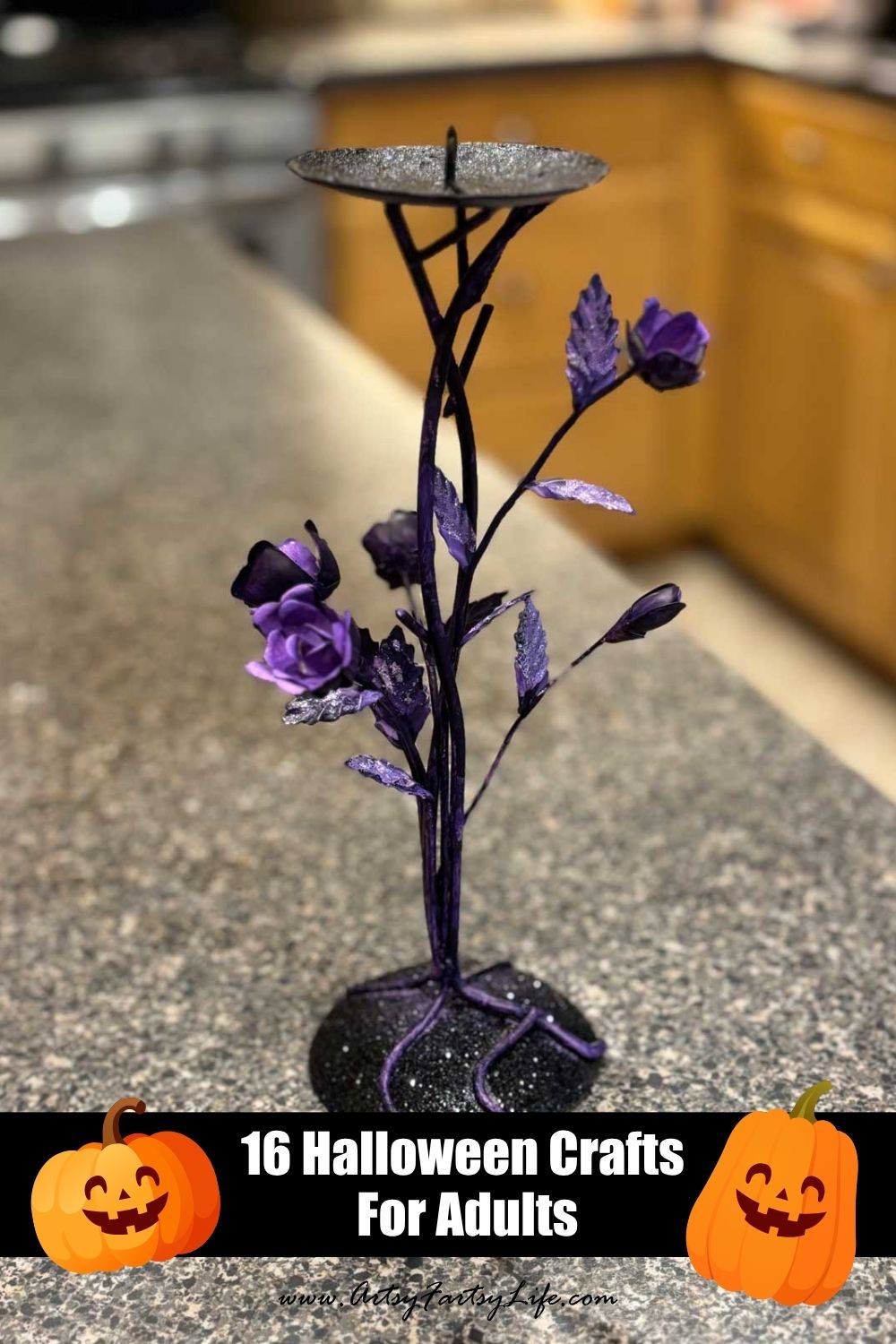 Spooky Thrift Store Candle Holder Makeover - Halloween Adult Crafts DIY
