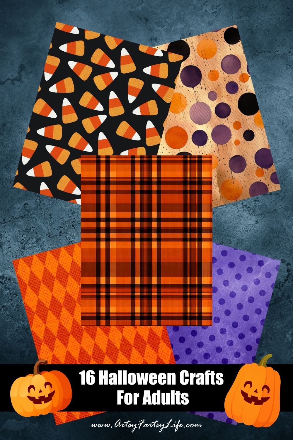 Halloween Faux Fabric Printable - Halloween Adult Crafts DIY