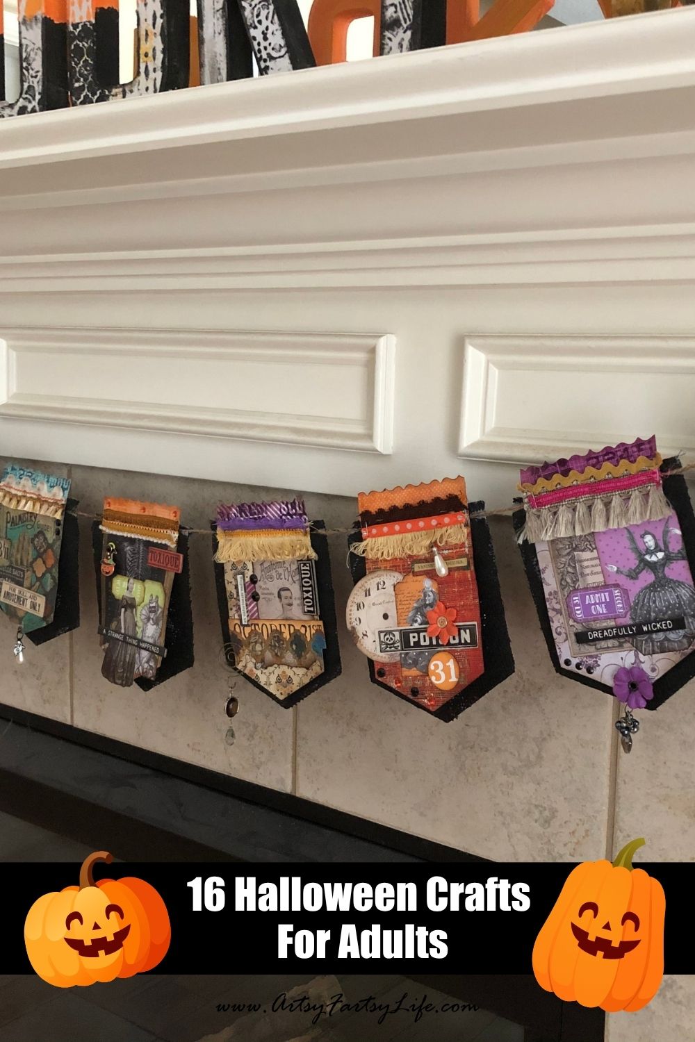 Vintage Halloween Banner - Halloween Adult Crafts DIY