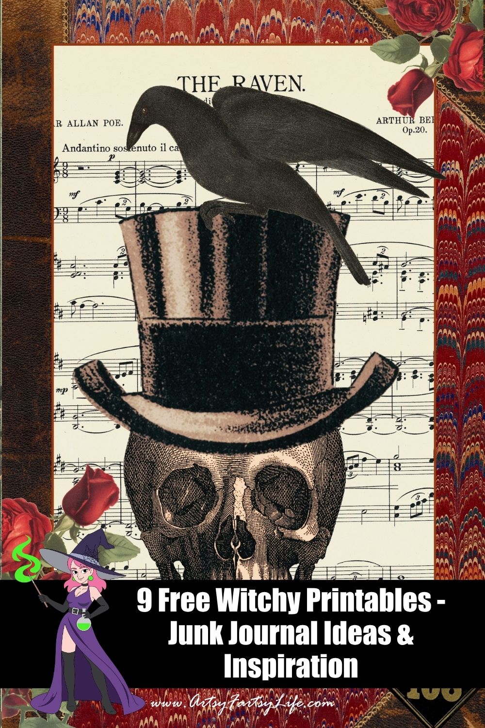 Dark Academia Birds and Flowers - Free Printables