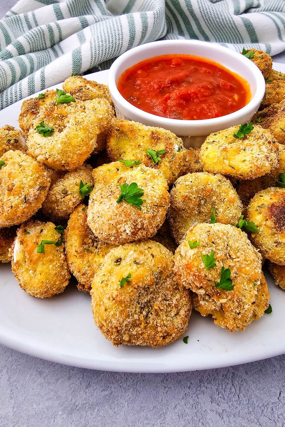 Crispy Parmesan Breaded Tortellini Bites - Easy Party Appetizer!