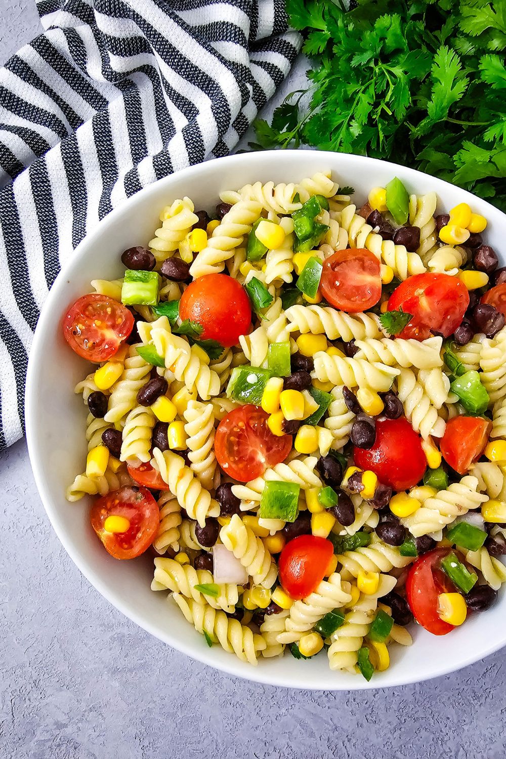 Easy Cowboy Caviar Pasta Salad with Zesty Italian Dressing