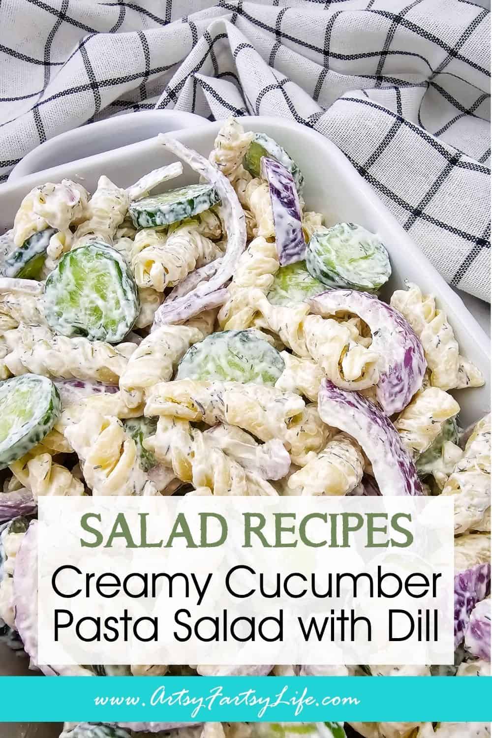Creamy Cucumber Pasta Salad with Dill (The Best Pasta Salad!)