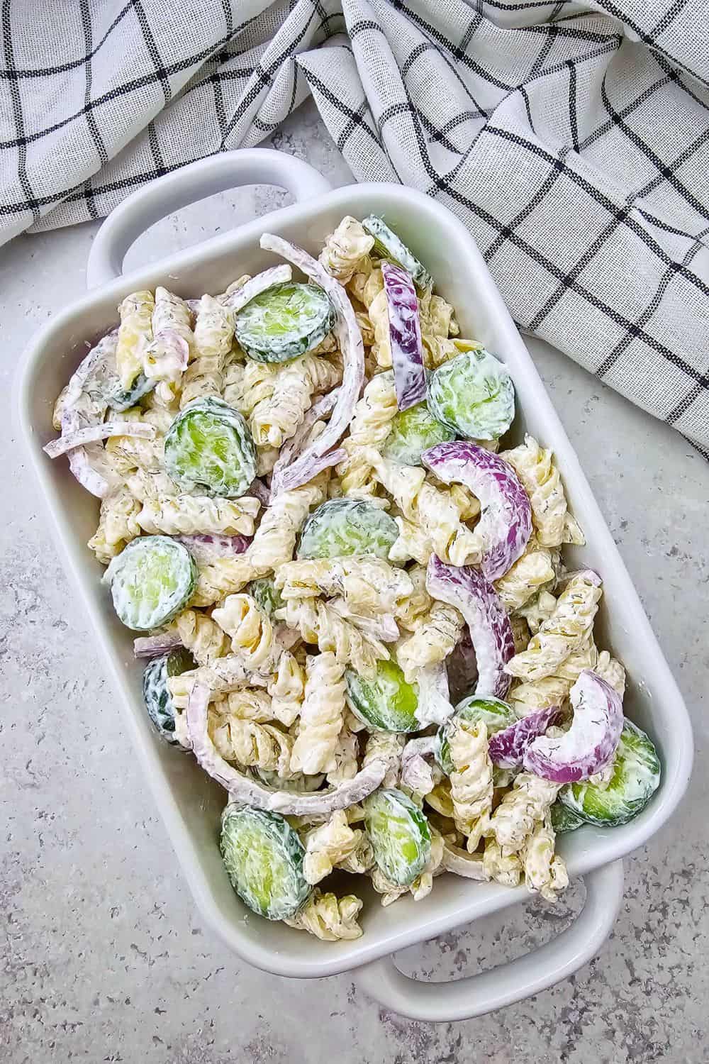 Creamy Cucumber Pasta Salad with Dill (The Best Pasta Salad!)
