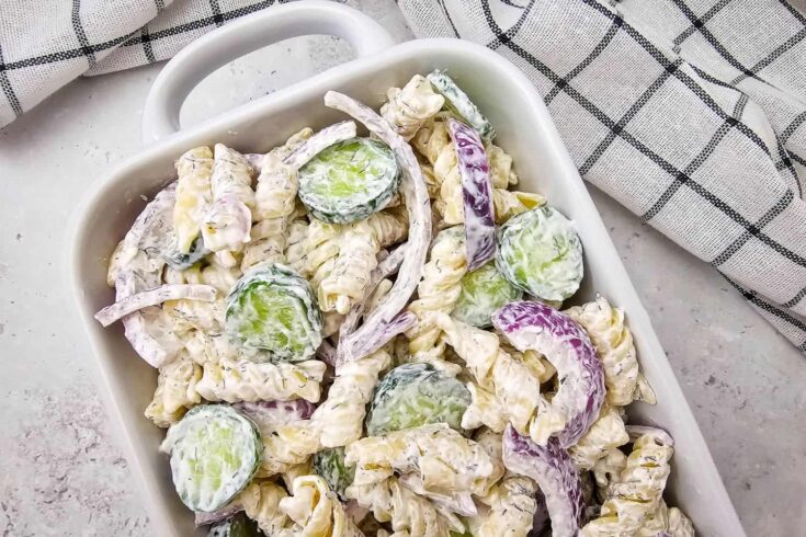 Creamy Cucumber Pasta Salad with Dill