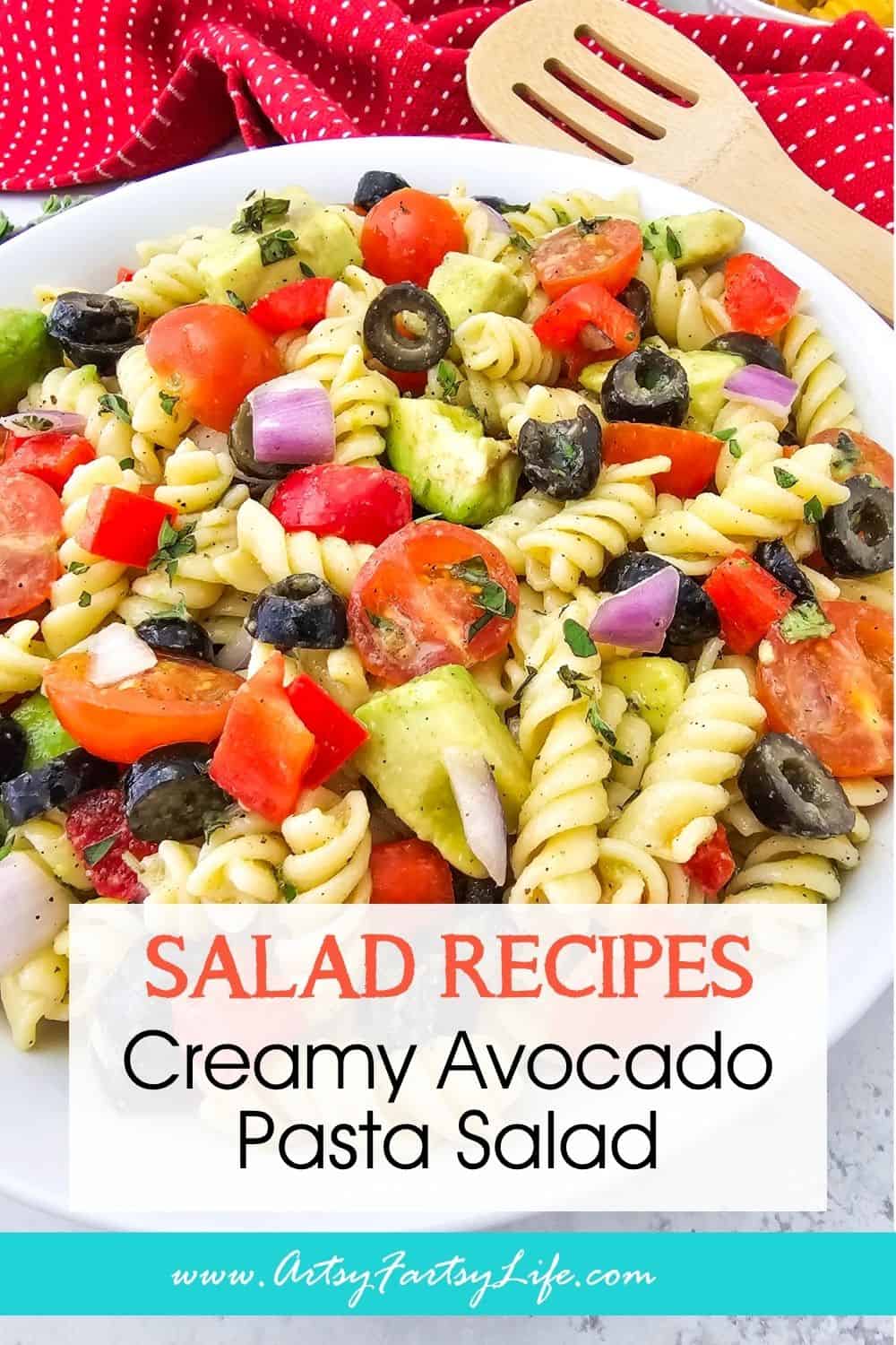 Creamy Avocado Pasta Salad (No Mayo!)