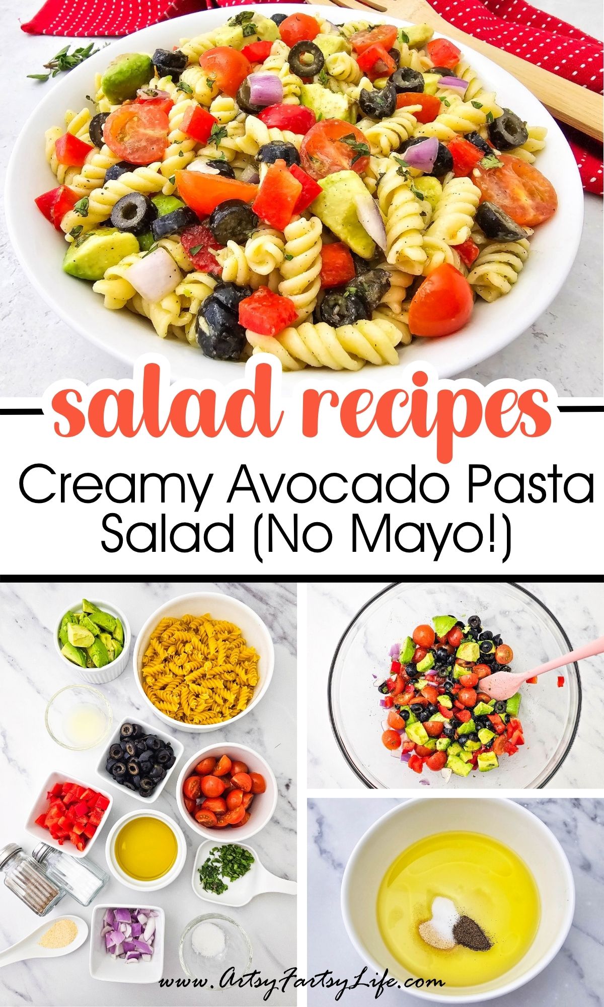 Creamy Avocado Pasta Salad (No Mayo!)