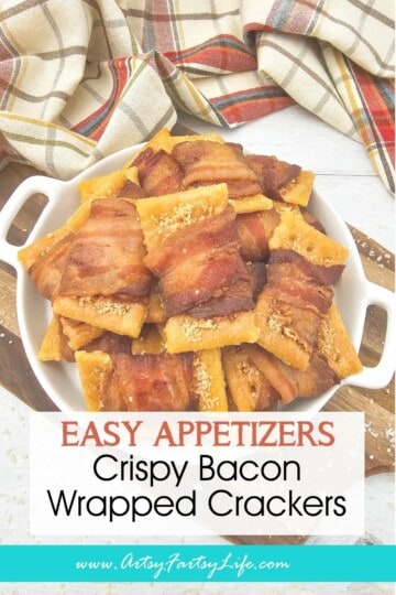 Crispy Bacon Wrapped Crackers - Easy Party Appetizer!