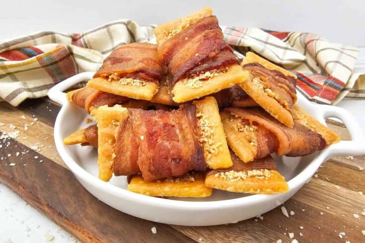 Crispy Bacon Wrapped Crackers