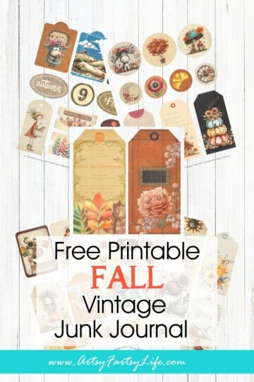 Free Fall Floral Stickers Printable - Vintage Junk Journal Sticker Sheets