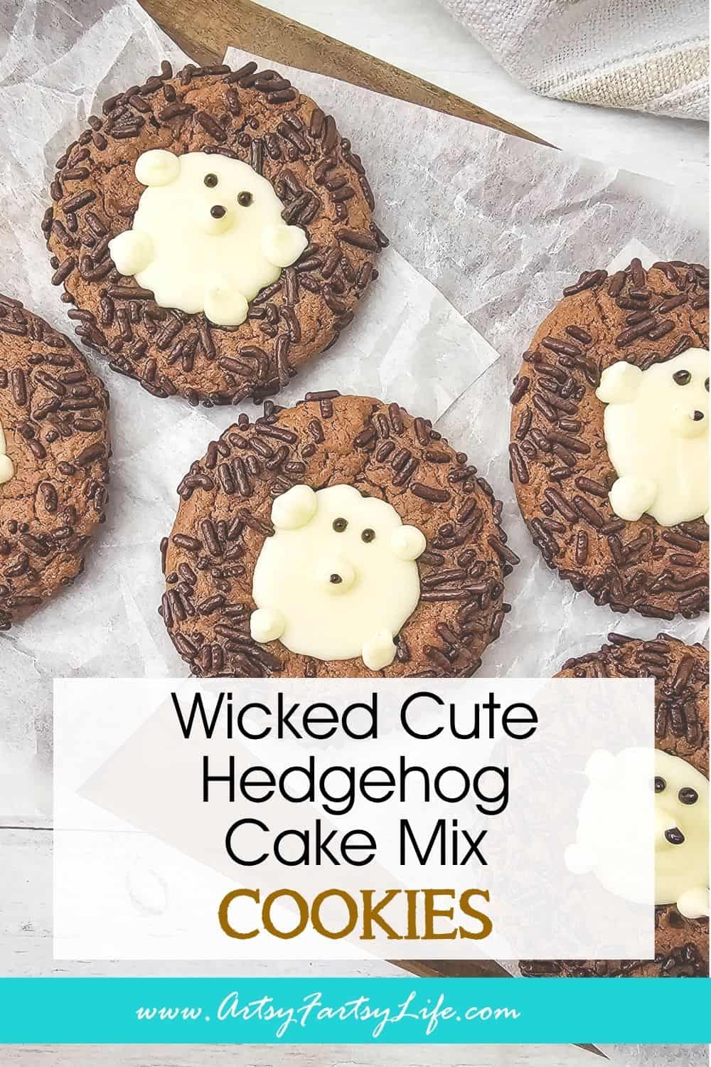 Wicked Cute Hedgehog Cookies - Easy Cake Mix Cookies Recipe to Try Today!