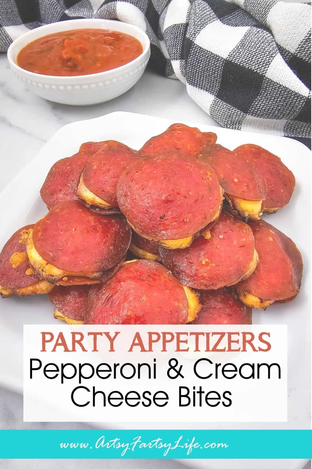 Pepperoni and Cream Cheese Bites – 3-Ingredient Party Finger Food Appetizer
