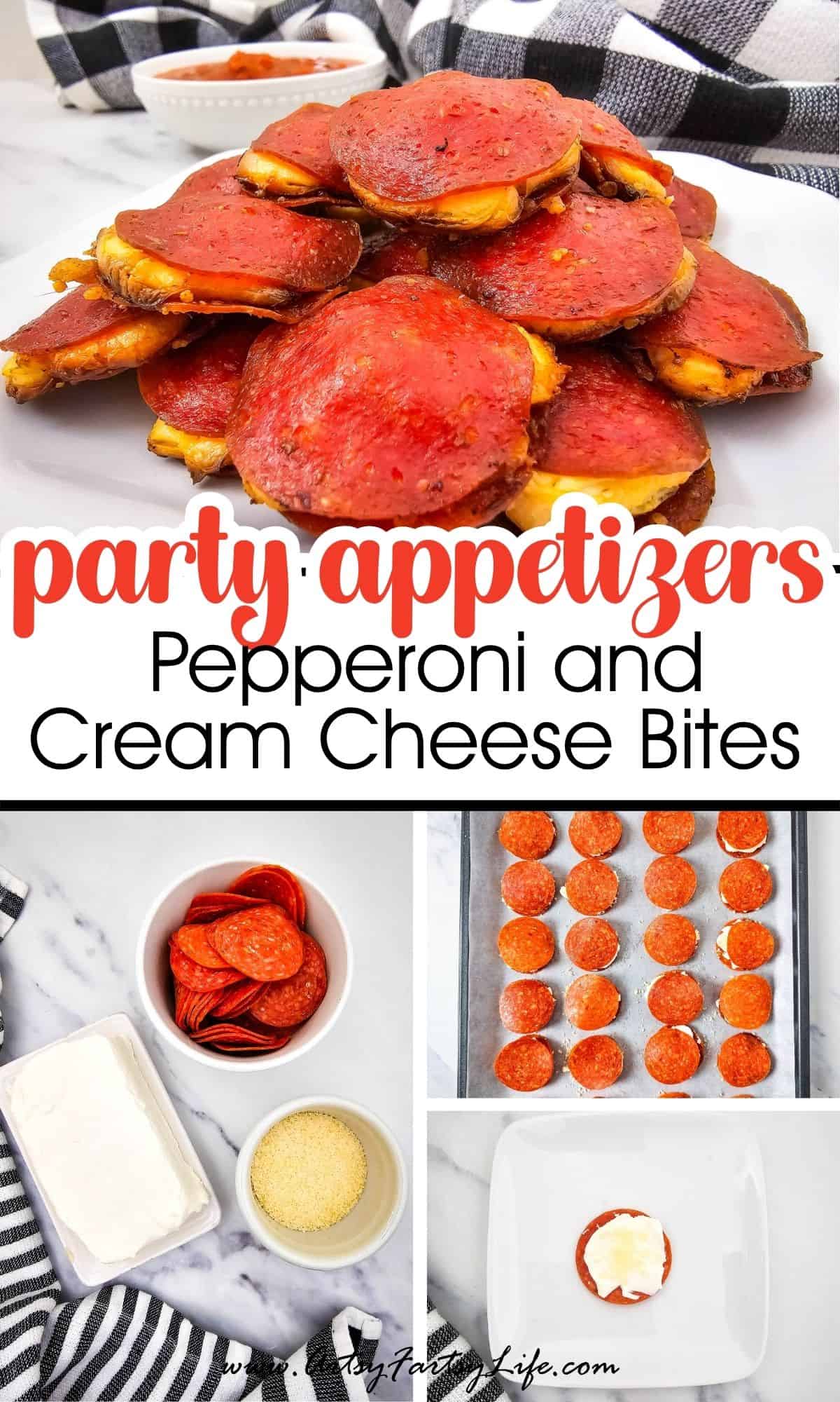 Pepperoni and Cream Cheese Bites – 3-Ingredient Party Finger Food Appetizer