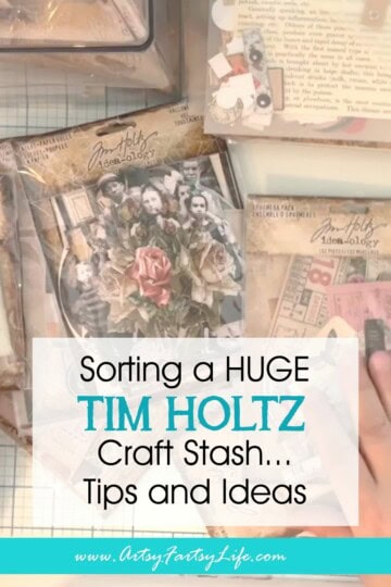 Sorting A HUGE Tim Holtz Craft Supplies Stash