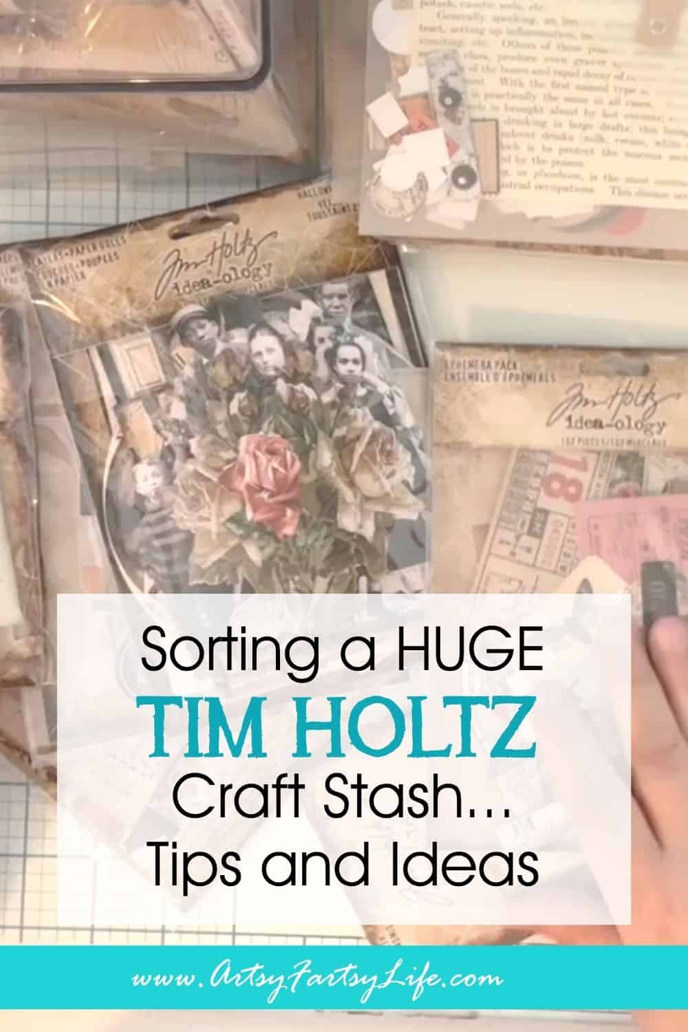 Sorting A HUGE Tim Holtz Craft Supplies Stash