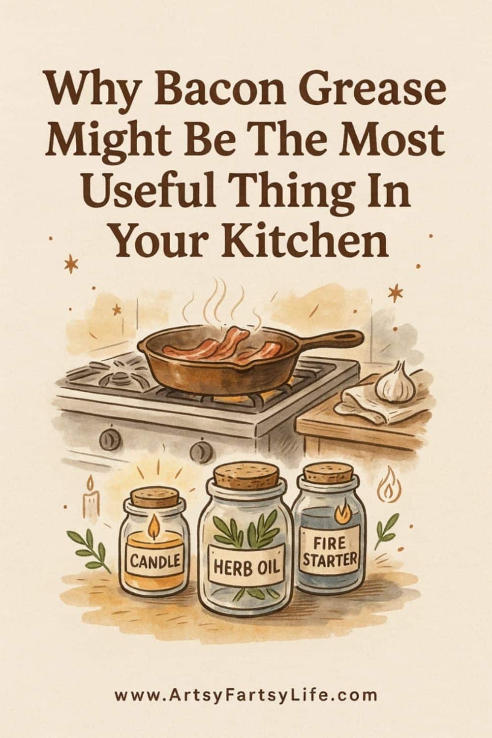 9 Bacon Grease Uses You've Never Tried Before - Once you see these bacon grease uses, you'll never toss saved fat again! From cast iron seasoning to a surprisingly delicious wilted lettuce salad, this list proves saved bacon grease is one of the most useful things in a frugal kitchen. A must try vintage recipes tradition.