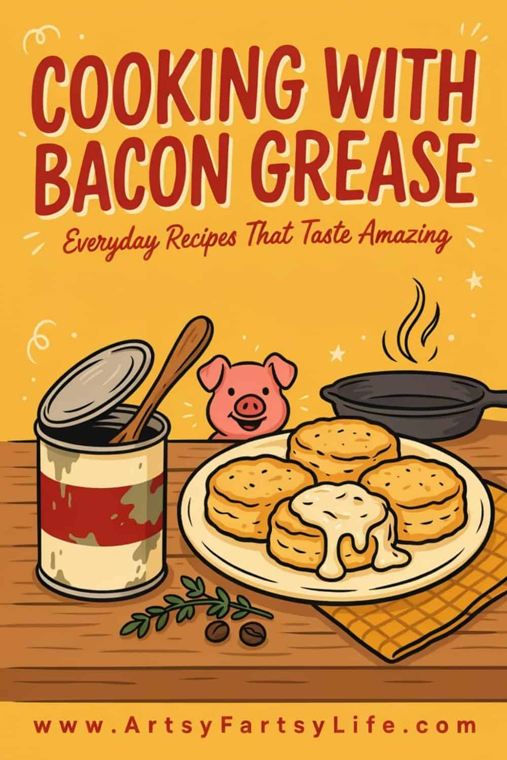 What To Do With Bacon Grease: 9 Surprising Ideas - Wondering what to do with bacon grease once you have saved it? These surprising ideas cover everything from bacon grease gravy to seasoning cast iron, salad dressing, and more. Easy bacon grease uses that turn kitchen scraps into delicious meals.