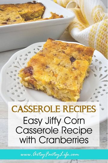 Easy Jiffy Corn Casserole Recipe with Cranberries