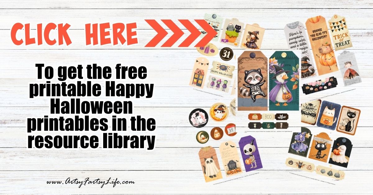 Free Cute Halloween Stickers - Vintage Ghosts, Cats & Pumpkins Junk Journal Sheet