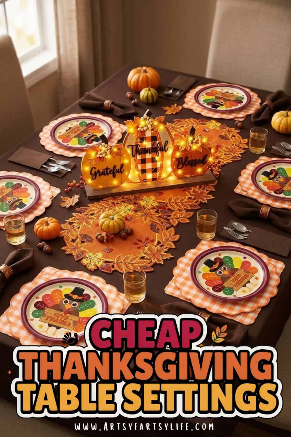 Farmhouse or Classic? Pick Your Thanksgiving Table Theme and Set It for Less - Are you a farmhouse charmer with checkered patterns and cute turkeys, or a classic entertainer with gold accents and candlelight? Find your Thanksgiving table theme, then build it with cheap Thanksgiving table settings and easy Thanksgiving tablescape ideas. Simple Thanksgiving table decor that fits any style and any budget. Take the quick style guide and shop the look on the blog!