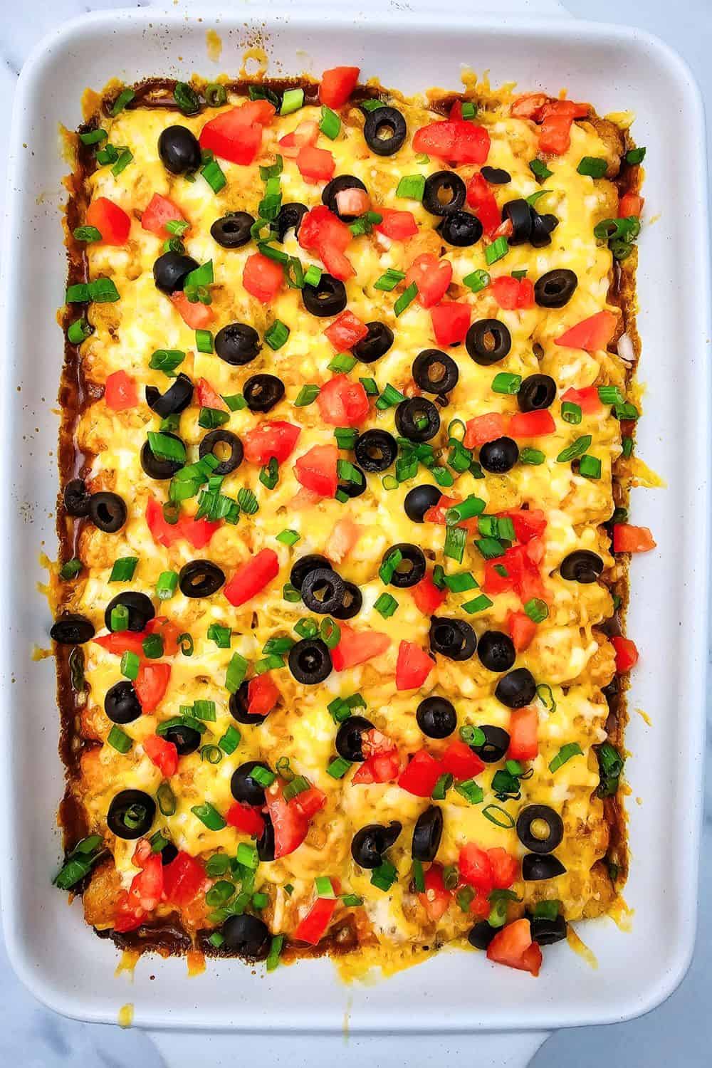 Mexican Tater Tot Casserole with Ground Beef (Easy Tex-Mex Dinner!)