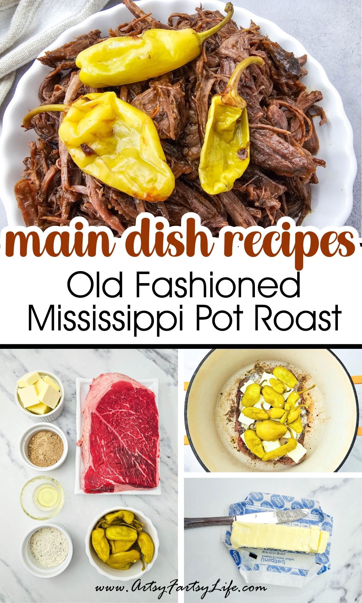 Old Fashioned Mississippi Pot Roast With A Pepperoncini and Ranch Twist