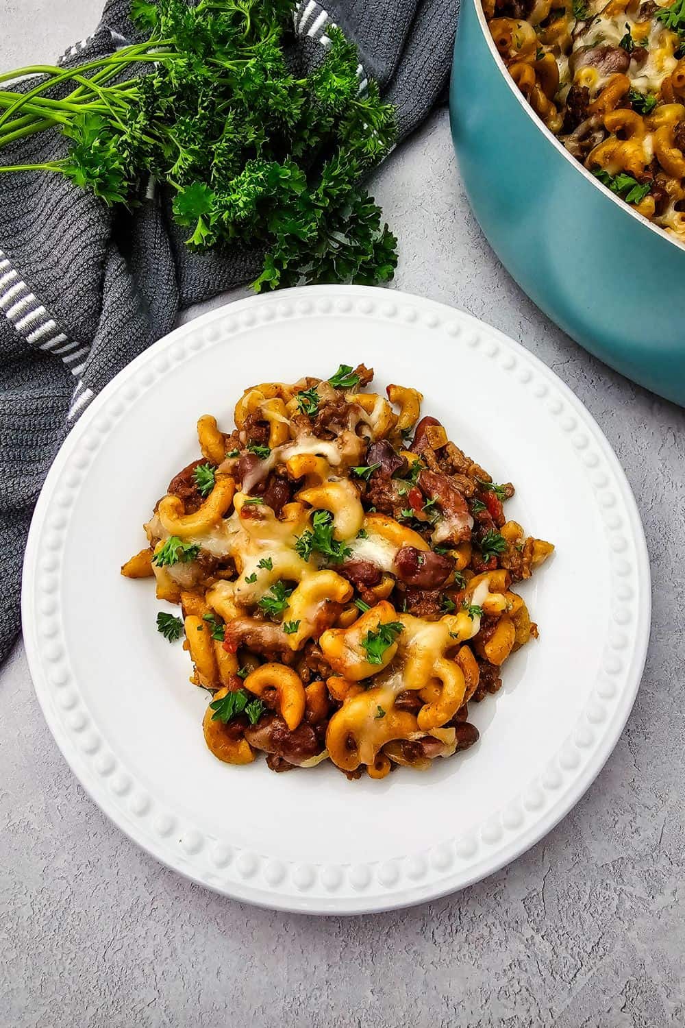 One Skillet Cheesy Chili Mac Recipe - Hearty Comfort Food in 35 Minutes