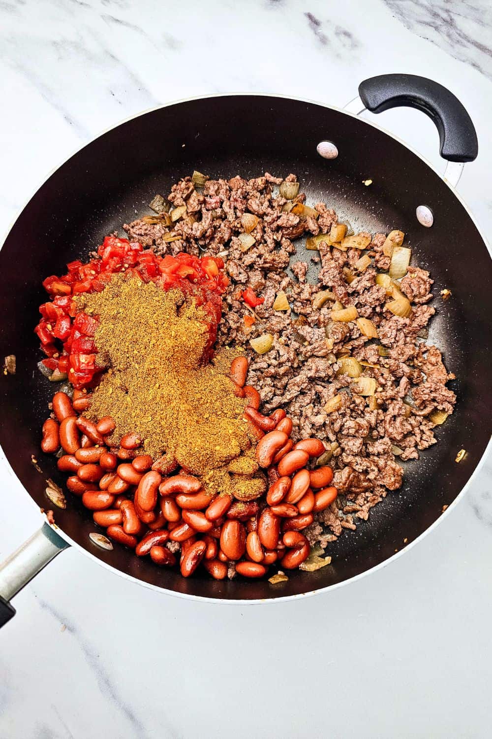 One Skillet Cheesy Chili Mac Recipe - Hearty Comfort Food in 35 Minutes