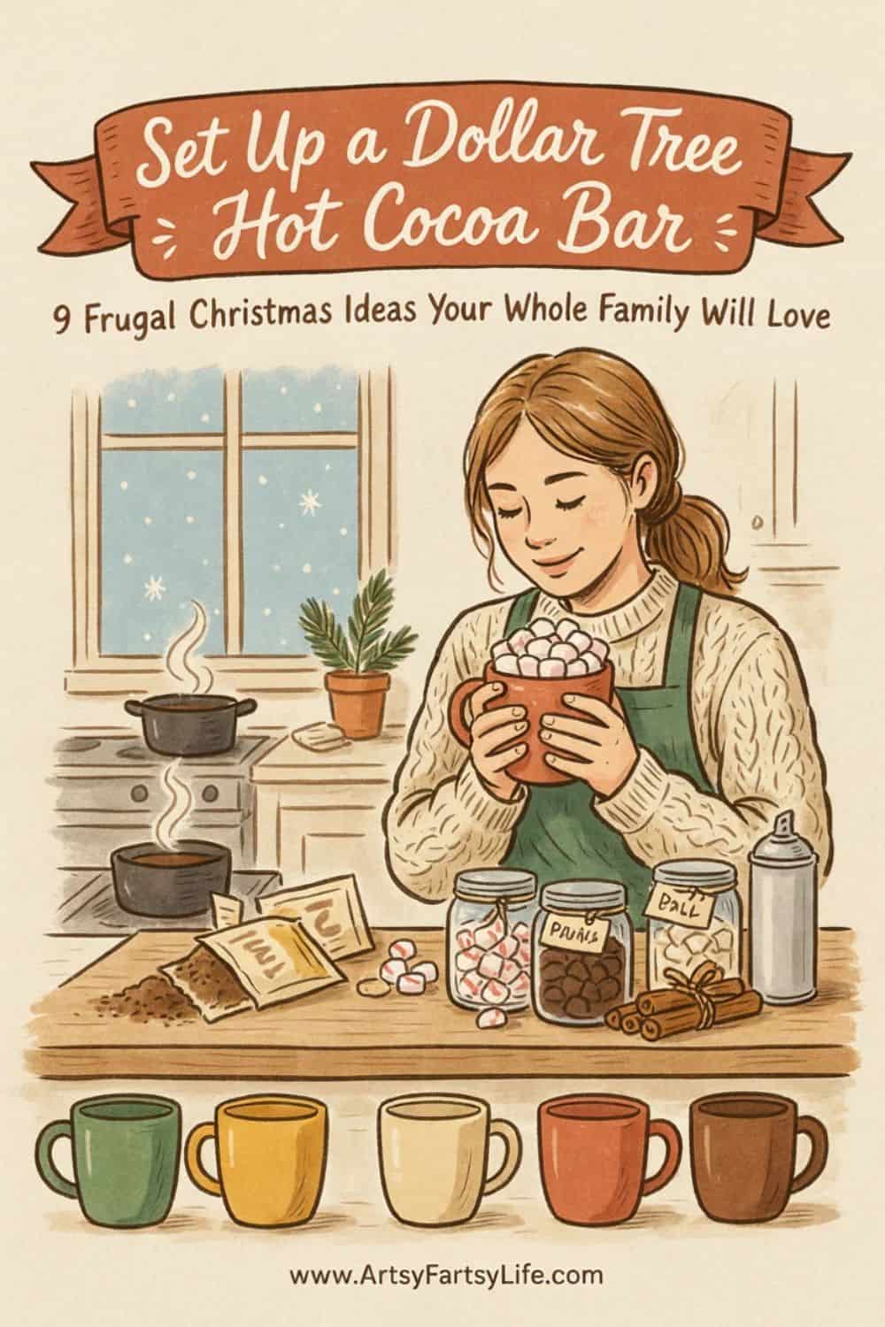 4. Set Up a Dollar Tree Hot Cocoa Bar - 9 Frugal Ideas Your Whole Family Will Love