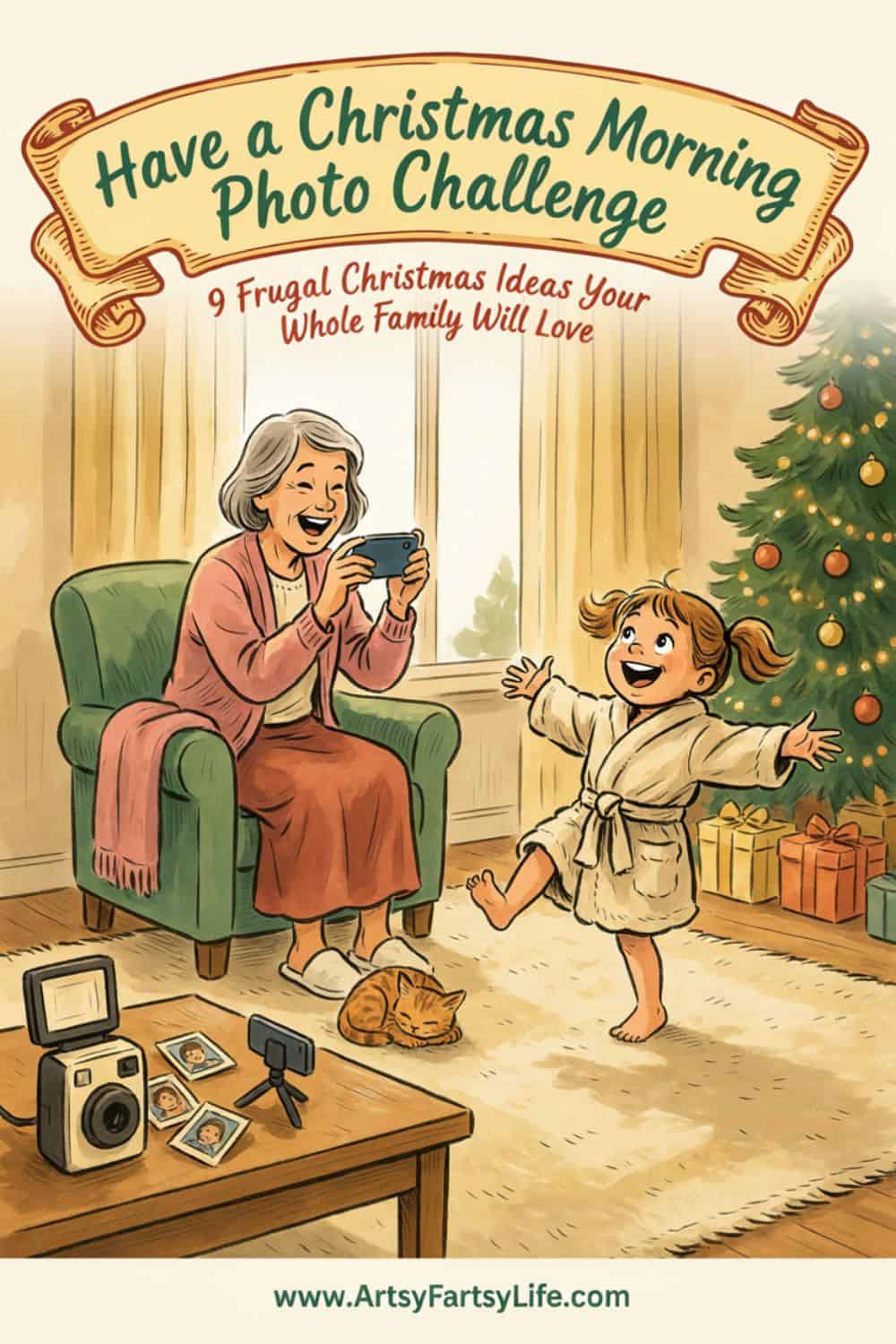 8. Have a Christmas Morning Photo Challenge - 9 Frugal Ideas Your Whole Family Will Love