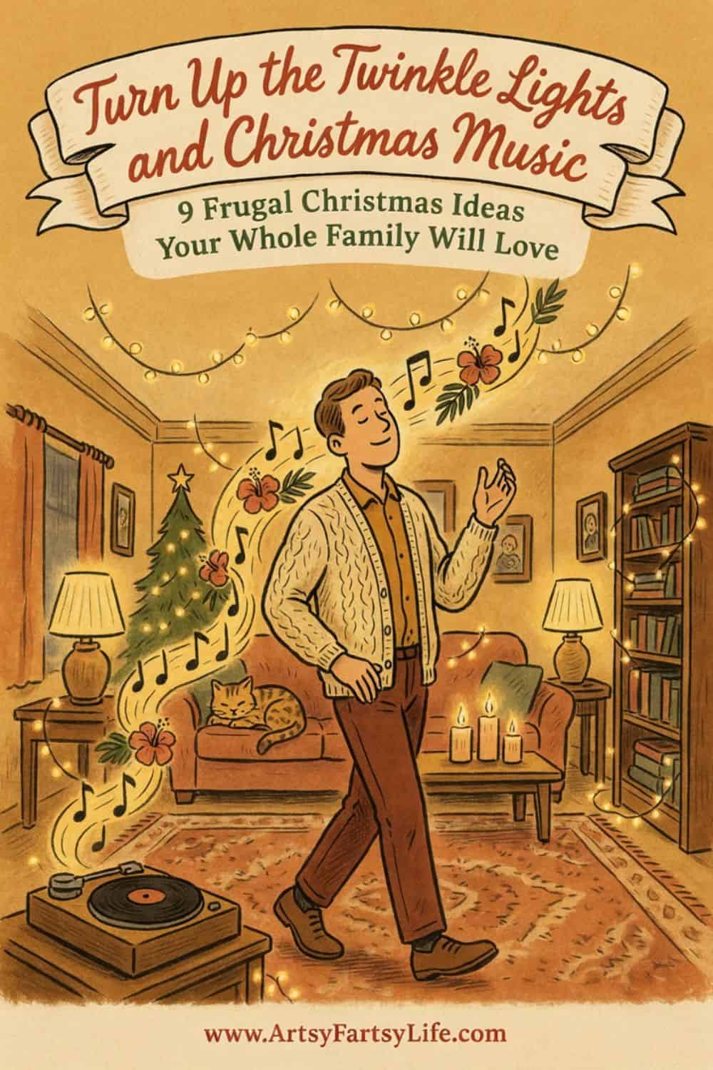 6. Turn Up the Twinkle Lights and the Christmas Music - 9 Frugal Ideas Your Whole Family Will Love