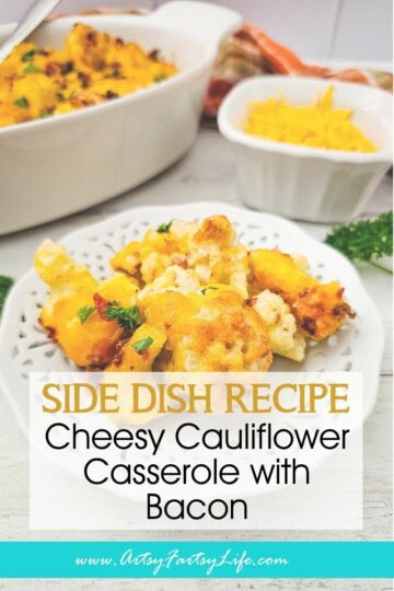 Cheesy Cauliflower Casserole with Bacon - Golden, Bubbly and So Comforting