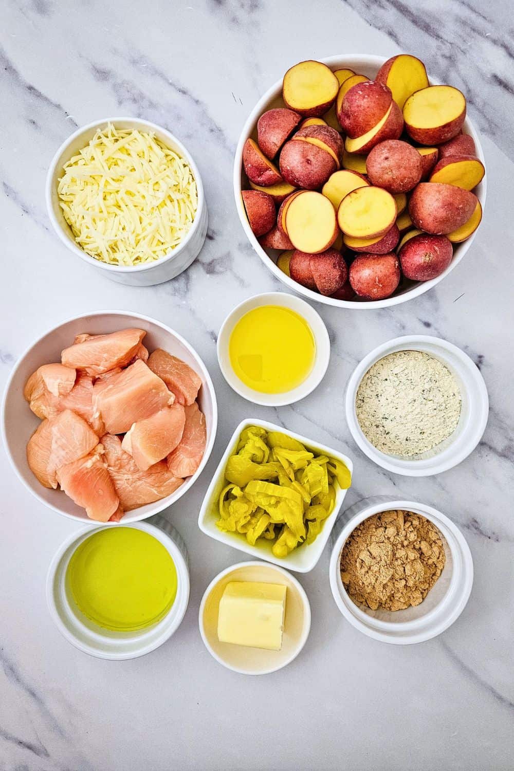 Oven Baked Sheet Pan Mississippi Chicken With Crispy Baby Red Potatoes