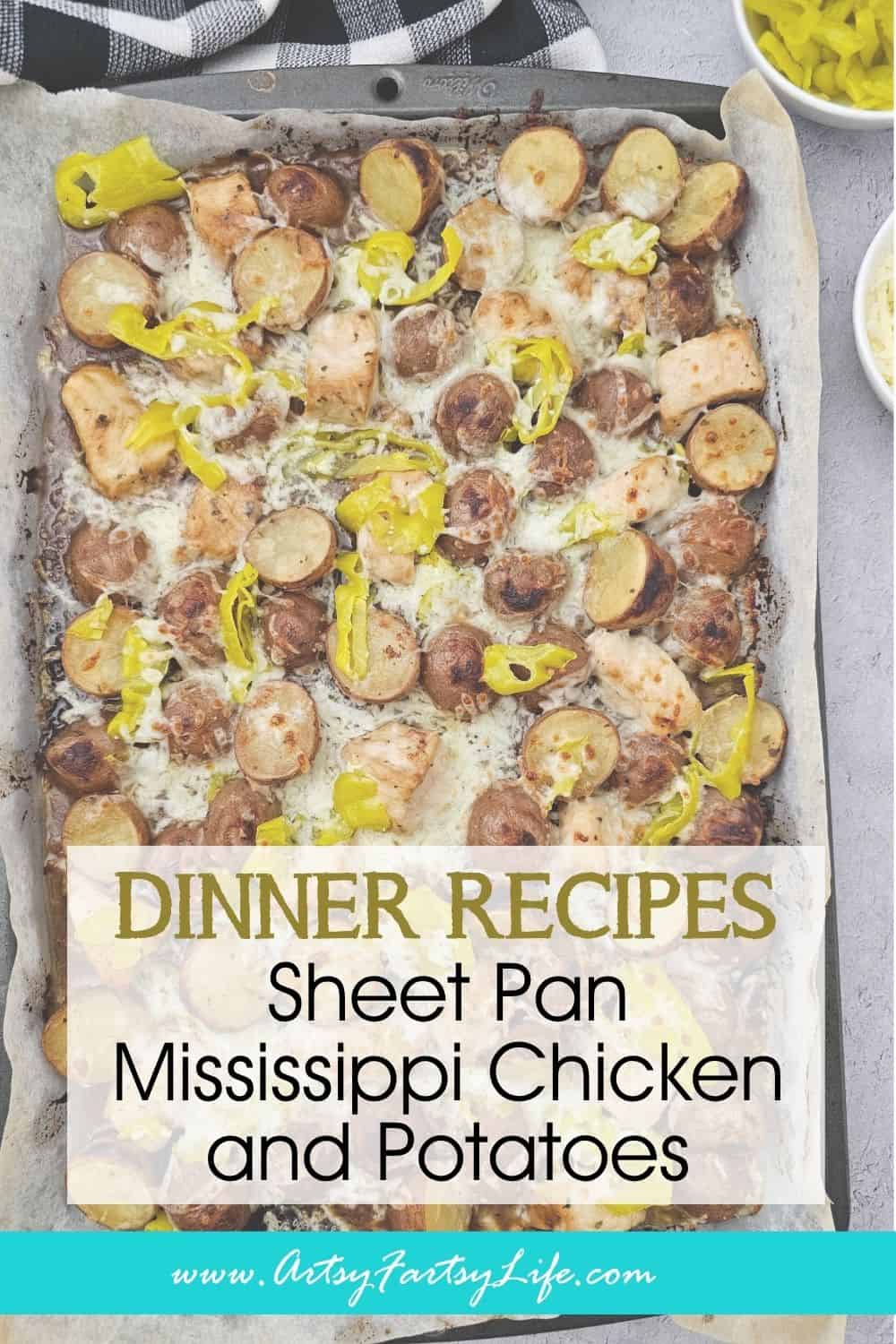 Oven Baked Sheet Pan Mississippi Chicken With Crispy Baby Red Potatoes