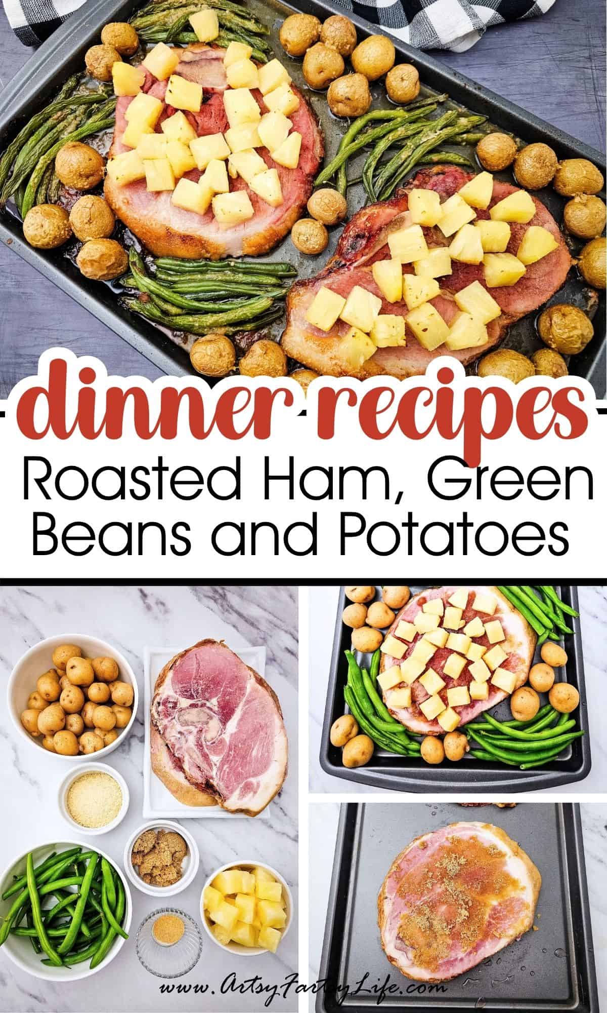 Sweet Brown Sugar Pineapple Ham Steaks on One Sheet Pan